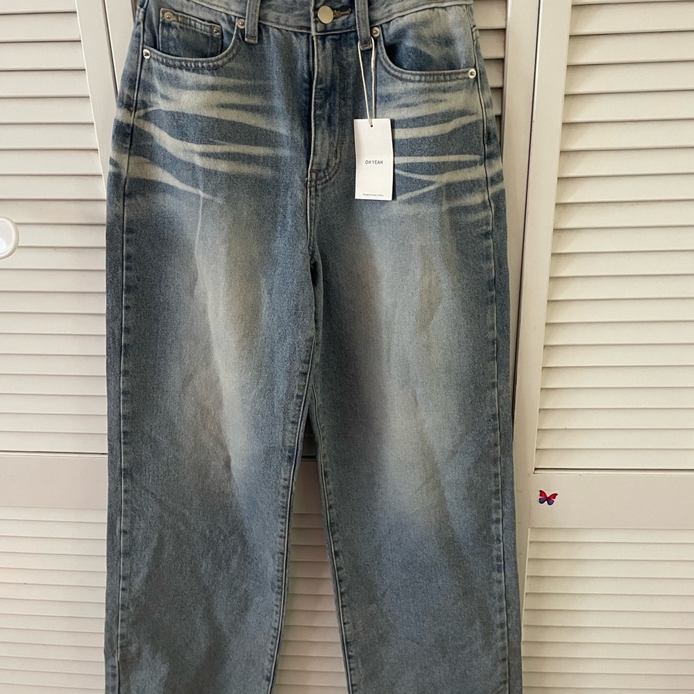 Oh yeah high risebaggy  Blue Denim Jeans
